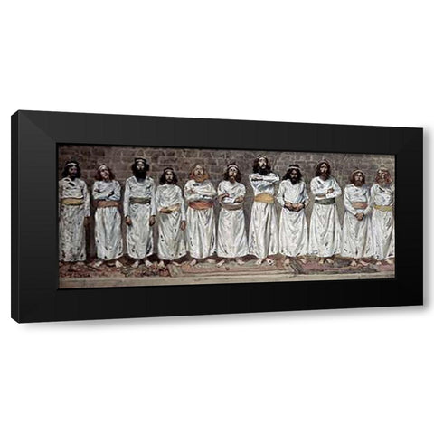 Choristers Black Modern Wood Framed Art Print with Double Matting by Tissot, James