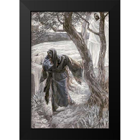 Museumist Appears to Mary Magdalene Black Modern Wood Framed Art Print by Tissot, James