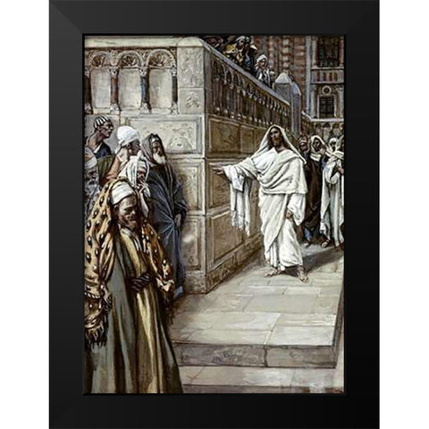 Corner Stone Black Modern Wood Framed Art Print by Tissot, James