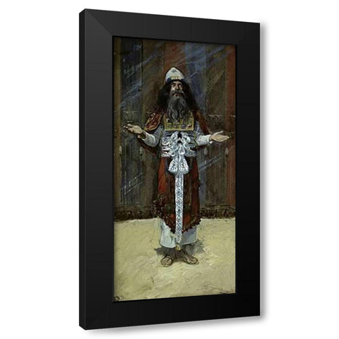 Costume of The High Priest Black Modern Wood Framed Art Print with Double Matting by Tissot, James