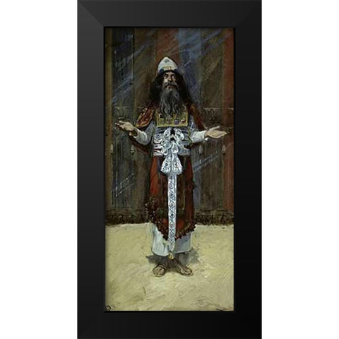 Costume of The High Priest Black Modern Wood Framed Art Print by Tissot, James