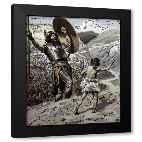 David Slings The Stone Black Modern Wood Framed Art Print with Double Matting by Tissot, James