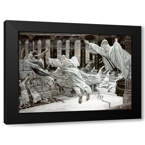 Dead Appear at The Temple Black Modern Wood Framed Art Print by Tissot, James