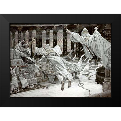 Dead Appear at The Temple Black Modern Wood Framed Art Print by Tissot, James