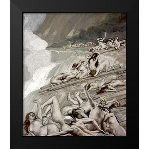 Deluge Black Modern Wood Framed Art Print by Tissot, James