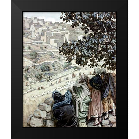 Disciples Pluck Corn On The Sabbath Black Modern Wood Framed Art Print by Tissot, James