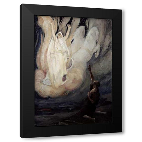 Elijah Ascends In a Chariot of Fire Black Modern Wood Framed Art Print with Double Matting by Tissot, James