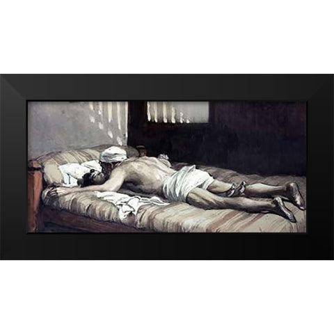 Elijah Raiseth The Widows Son Black Modern Wood Framed Art Print by Tissot, James