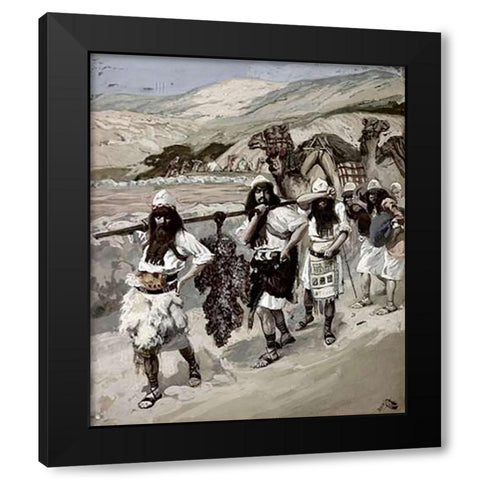 Grapes of Canaan Black Modern Wood Framed Art Print by Tissot, James