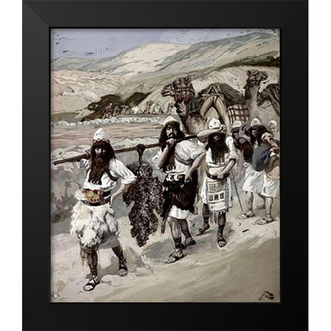 Grapes of Canaan Black Modern Wood Framed Art Print by Tissot, James