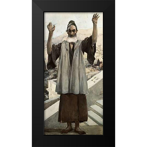 Habakkuk Black Modern Wood Framed Art Print by Tissot, James