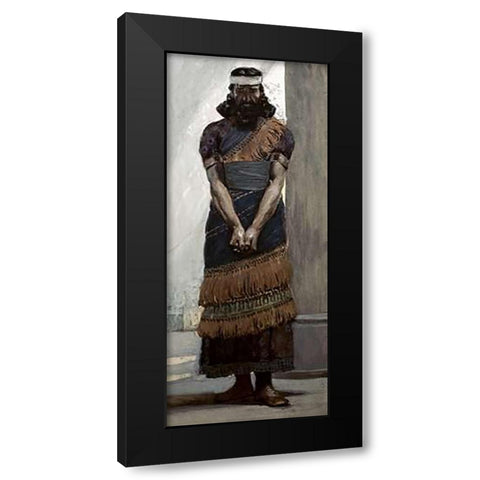 Haggai Black Modern Wood Framed Art Print with Double Matting by Tissot, James