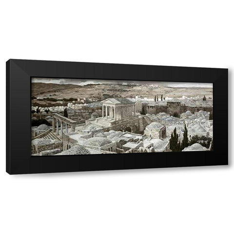 Heathen Temple On Golgotha Black Modern Wood Framed Art Print with Double Matting by Tissot, James