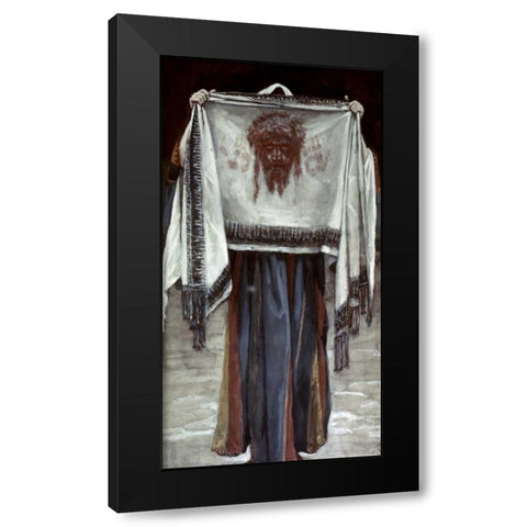 Holy Face Black Modern Wood Framed Art Print with Double Matting by Tissot, James Jacques