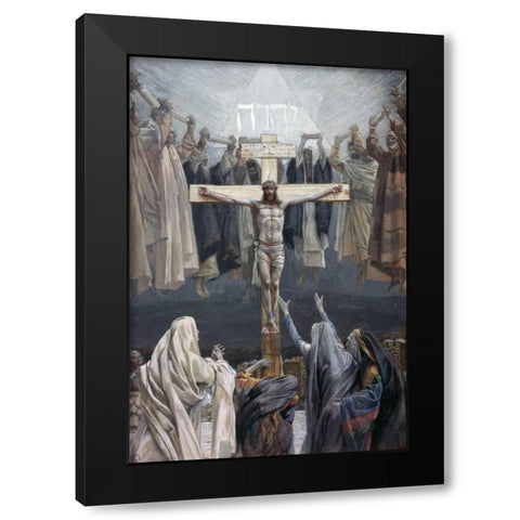 It Is Finished Black Modern Wood Framed Art Print with Double Matting by Tissot, James Jacques