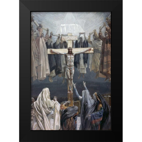 It Is Finished Black Modern Wood Framed Art Print by Tissot, James Jacques