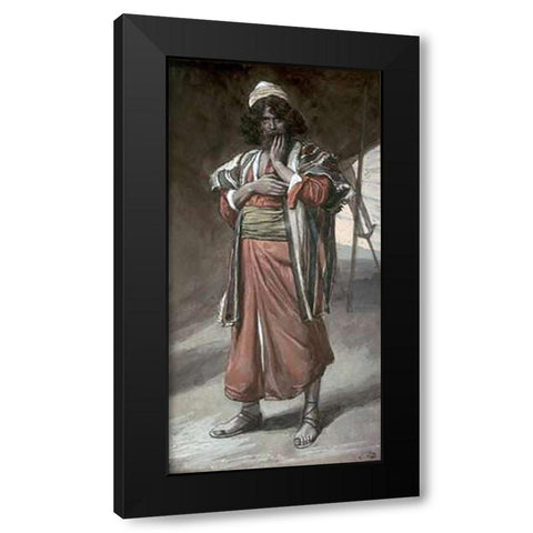 Jacob Black Modern Wood Framed Art Print with Double Matting by Tissot, James