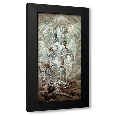 Jacobs Dream Black Modern Wood Framed Art Print with Double Matting by Tissot, James