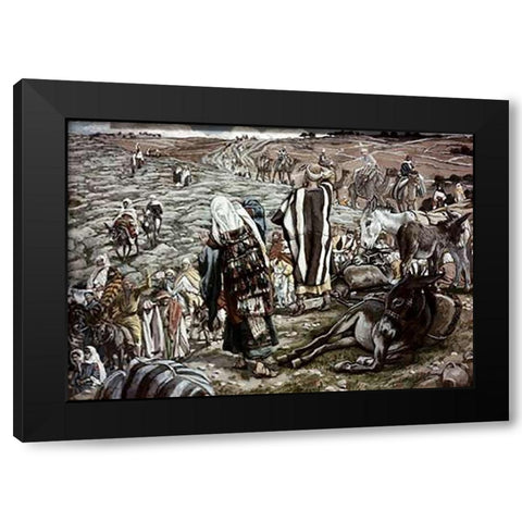 Jesus Lost Black Modern Wood Framed Art Print by Tissot, James