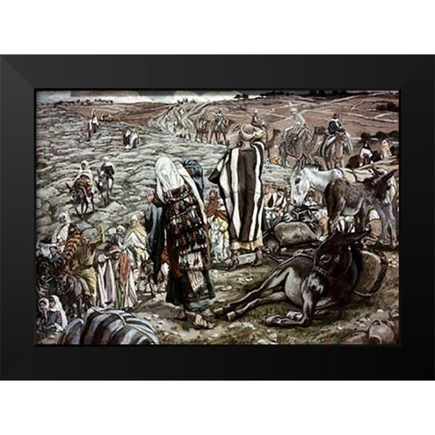 Jesus Lost Black Modern Wood Framed Art Print by Tissot, James