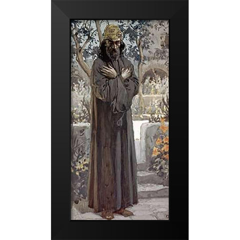 Joel Black Modern Wood Framed Art Print by Tissot, James