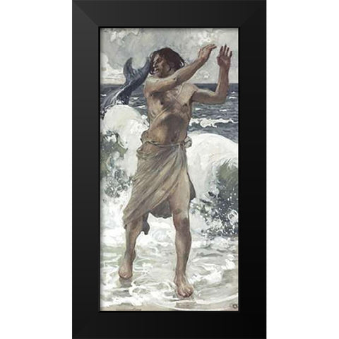 Jonah Black Modern Wood Framed Art Print by Tissot, James