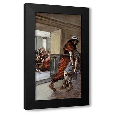 Jotham Is Saved Black Modern Wood Framed Art Print by Tissot, James