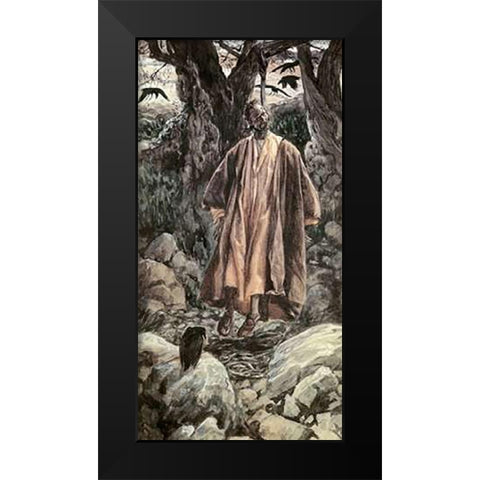 Judas Hangs Himself Black Modern Wood Framed Art Print by Tissot, James
