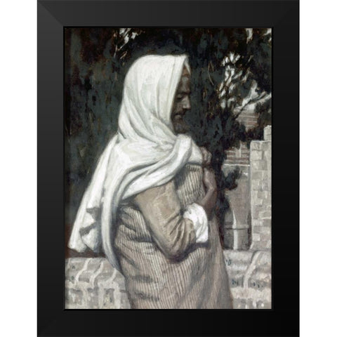 Lazarus Black Modern Wood Framed Art Print by Tissot, James Jacques