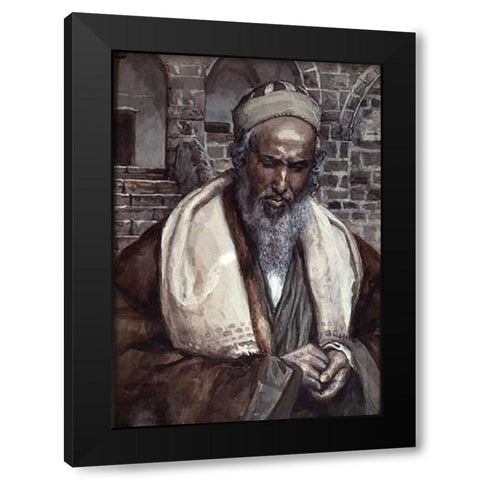 Luke Black Modern Wood Framed Art Print with Double Matting by Tissot, James