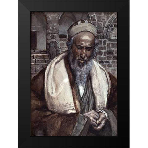 Luke Black Modern Wood Framed Art Print by Tissot, James