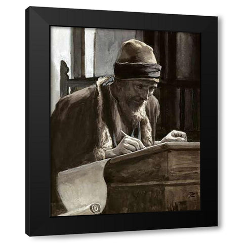 Mark Black Modern Wood Framed Art Print with Double Matting by Tissot, James