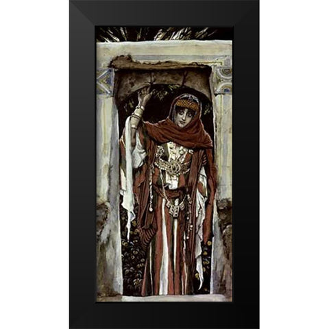Mary Magdalene Before Her Conversion Black Modern Wood Framed Art Print by Tissot, James