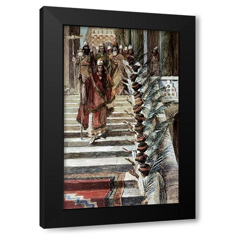 Mordecais Honour Black Modern Wood Framed Art Print with Double Matting by Tissot, James
