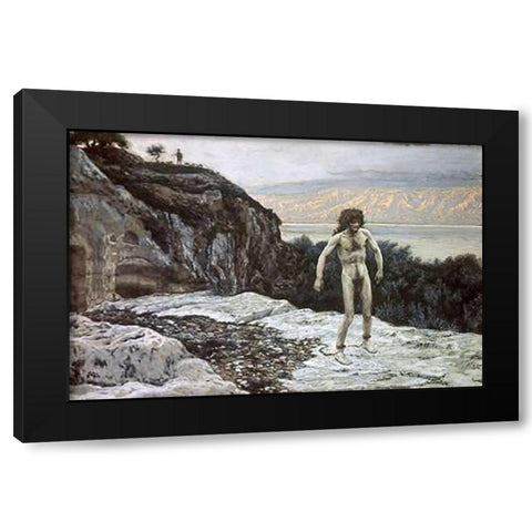 My Name Is Legion Black Modern Wood Framed Art Print with Double Matting by Tissot, James