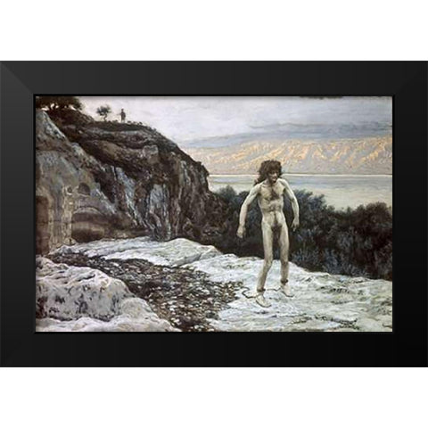 My Name Is Legion Black Modern Wood Framed Art Print by Tissot, James