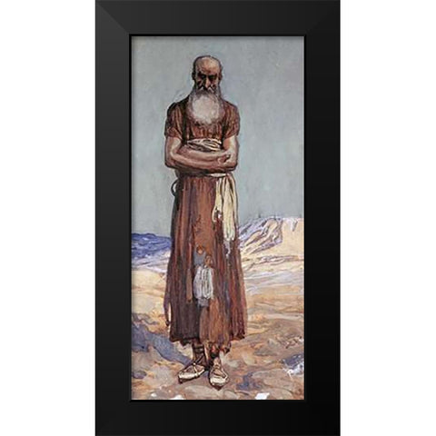 Nahum Black Modern Wood Framed Art Print by Tissot, James
