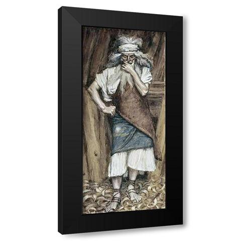 Noah Black Modern Wood Framed Art Print with Double Matting by Tissot, James