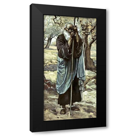 Obadiah Black Modern Wood Framed Art Print with Double Matting by Tissot, James