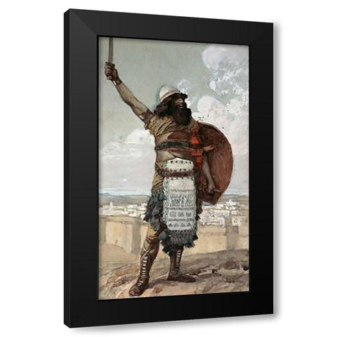 Othniel Black Modern Wood Framed Art Print with Double Matting by Tissot, James