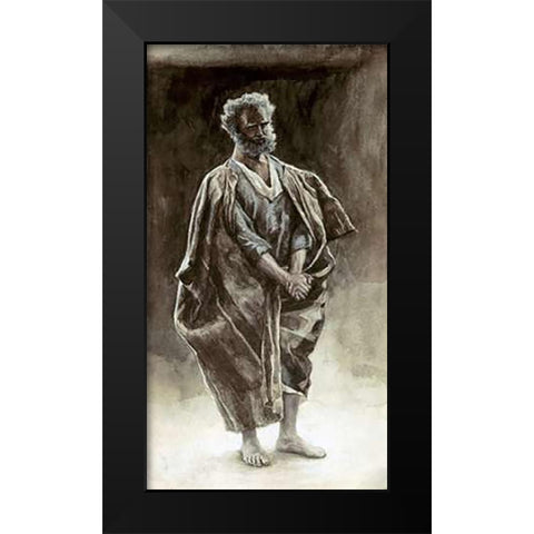 Peter Black Modern Wood Framed Art Print by Tissot, James
