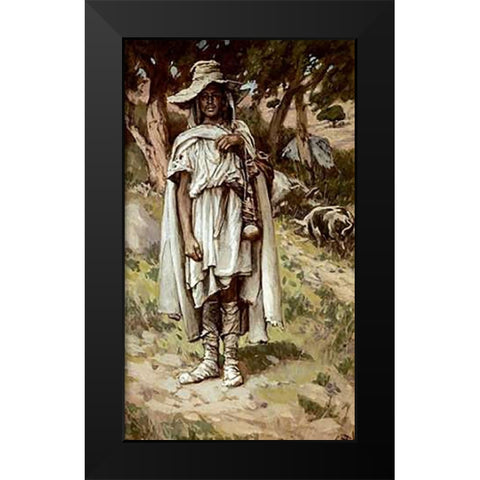 Prodigal Son Black Modern Wood Framed Art Print by Tissot, James
