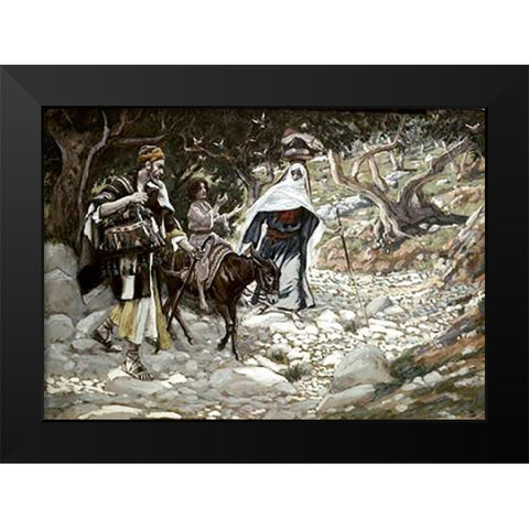 Return From Egypt Black Modern Wood Framed Art Print by Tissot, James
