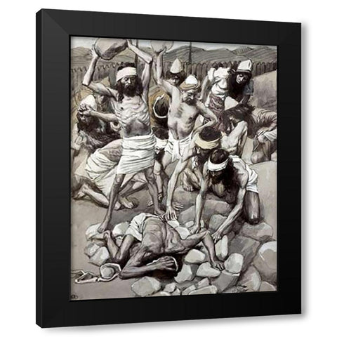 Sabbath Breaker Stoned Black Modern Wood Framed Art Print by Tissot, James