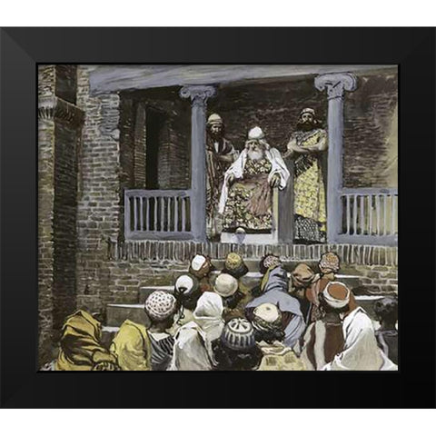 Samuel at Ramah Black Modern Wood Framed Art Print by Tissot, James