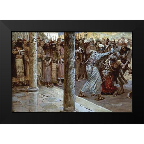 Samuel Slays Aga Black Modern Wood Framed Art Print by Tissot, James