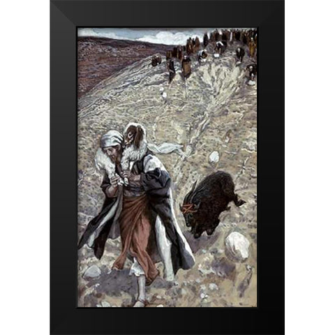 Scape-Goat Black Modern Wood Framed Art Print by Tissot, James
