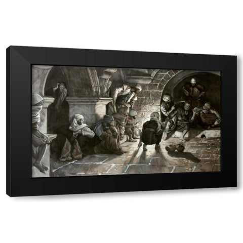 Second Denial of Peter Black Modern Wood Framed Art Print with Double Matting by Tissot, James Jacques