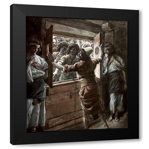 Sodomites Black Modern Wood Framed Art Print by Tissot, James