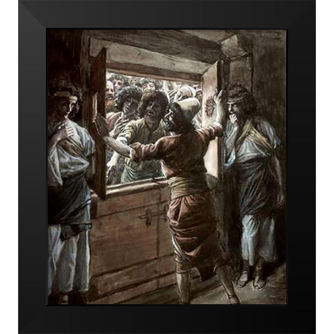 Sodomites Black Modern Wood Framed Art Print by Tissot, James